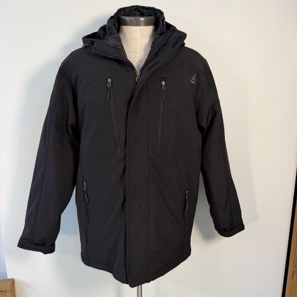 Reebok Mens Large OMRB550 3 in 1 Softshell Jacket Removable Insulated Liner